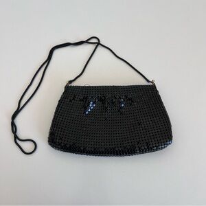 Elegant Black Sequin Shoulder Bag